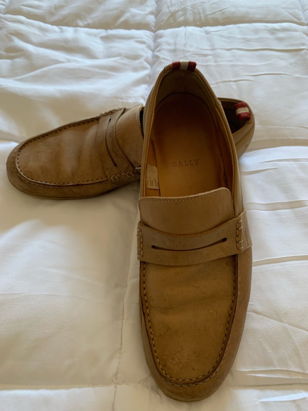 Bally Tan Leather Penny Loafers Men’s 8